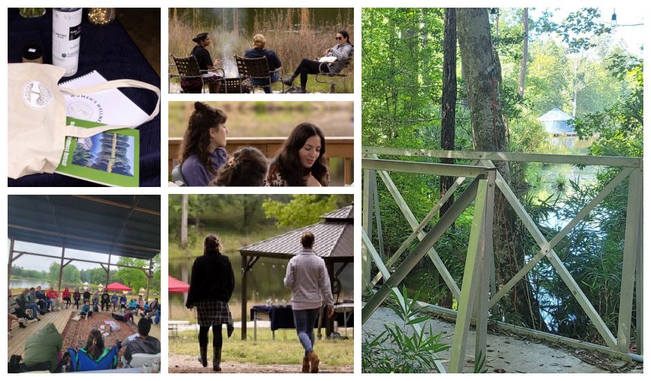 Collage of outdoor activities and nature scenes.