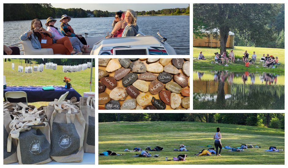 Outdoor activities and relaxation in natural setting.